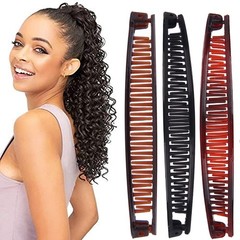 Banana Hair Clips for Women – Classic Fishtail Clincher Combs, Large Double Pony