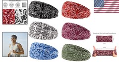 6Pcs Headbands Paisley Bandanas Head Bands Sweat Band Hair Wrap Headwrap Fashion