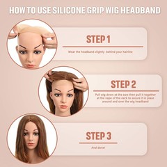 2 Pieces Silicone Wig Grip Band Adjustable Silicone Wig Headband Non Slip Strong