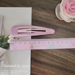 Colorful 10Cm Solid Color Simpl Big Solid Alloy BB Hair Side Clips for Girls Wom