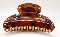 big size brown Acrylic with rhinestone Claw Clip hair accessory Gift item #2