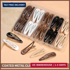 Teenitor 50Pcs Snap Hair Clips,2 Inch Hair Barrettes Hair Clips For Women, Metal