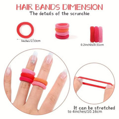 100/300/500 Pcs Girls Colorful Elastic Hair Bands Ponytail Hold Hair Tie Rubber
