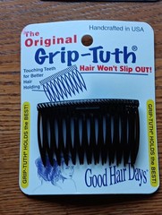 8 Combs x Good Hair Days Grip-Tuth® 6 Black 2 Brown sidecombs Made in USA NIP