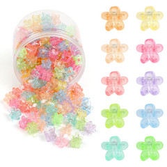 100Pcs Mini Flower Hair Clips Women Girls, Colorful Small Claw Clips Strong