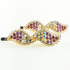 USA Quality Bobby Pin Rhinestone Crystal Hair Clip Hairpin Wedding PURPLE B22