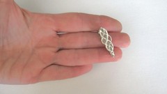 2 extra tiny small silver metal celtic infinity knot hair clip for fine thin