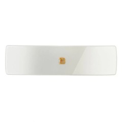 New Balmain Cellulose Acetate Barrette pour Cheveux Large White