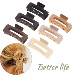 12 Pack Square Claw Clips Big And Small Neutral Rectangle Non-Slip Matte Large