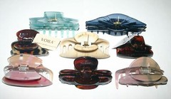 Colorful Jaw Clip Novelty Hair Claw Vintage Unique Pattern Women Made in France