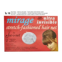 2 PCS Hair Net Mirage Ultra-Invisible Neutral Nets Elastic Mesh Cap