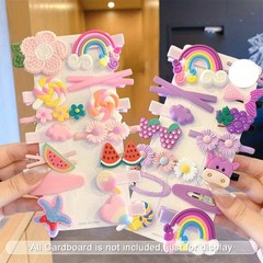 56Pcs Cute Resin Hair Clips Colorful Barrettes for Women Daily Party Accessories
