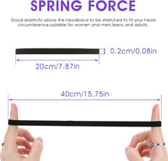 Sibba 4 Pieces Athletic Sports Headband Elastic Thin Hair Bands Non Slip Silicon
