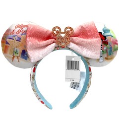 Disneys Parks embroidered Ears pink bow Minnie 2026 new lovely picture hairband