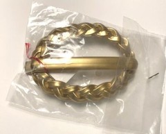 Vintage Hair Slide Buckle Clip Updo Stick Women Oval Weave Braid Made in France