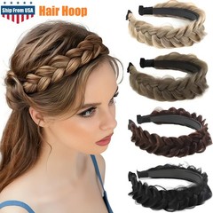 Wide Messy Braided Headband Synthetic Hair Plaited Headband Beauty Accessory USA