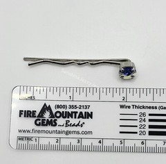 Handmade 2pc Hair/ Bobby Pins w/ Swarovski Crystal Clear Chaton Stones