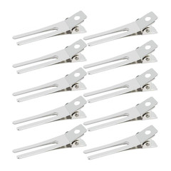Double Prong Curl Clips, 50Pcs 1.8″ Metal Alligator Hair Clips, Rust Resistant S