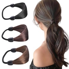 3Pcs Braided Wig Hair Ties Elastic Hair Bands Ponytail Holders Straight Hair …