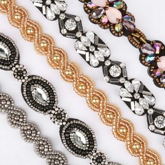 Teenitor 5pcs Elastic Beaded Headbands, Jewels Hairbands Hat Bands, Crystal R…
