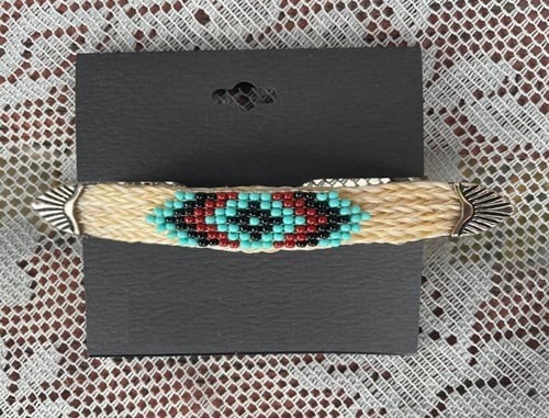 Western Equestrian Custom Beaded Hair Barette