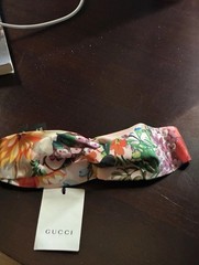 Gucci Multi-Colored Silk Summer Headband- Never Worn, Tag /Original box