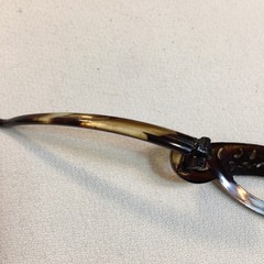 Vintage Hair Clip Barrettes 4″ Tortoise Brown Italy