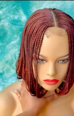 Box Braided Wigs for Black Women Box Braids Lace Front Wigs Synthetic Crochet