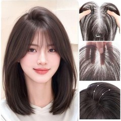 3.5″x5.5″ Seamless 100% Human Hair Topper 10″, Cover forehead,crown and occiput