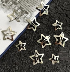 Star Hair Clips 2000s Y2K Snap Hair Barrettes Non Slip Star Hair Accessories