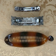 Set Of 3 Hair Clips Hair Barrettes Clip In Glam Event Prom Wedding Rhinestone