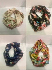 Hair Ties – Multiple colors available, with Floral Pattern