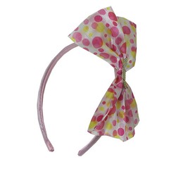 4 Polka Dot Ribbon Headband Hairband for Women Girls Multi Color Assorted