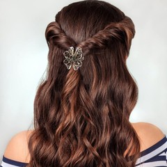 Lurrose Mini Claw Clips: 5Pcs Rhinestone Hair 1 Count (Pack of 1), As Shown