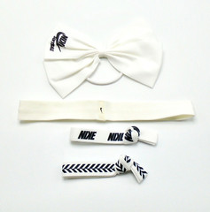 Nike Game Ready Ponytail Holder Set Bow Headband Softball Team