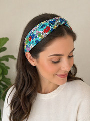 Vera Bradley “Far Out Floral” Knotted Headband Colorful Cotton Hairband