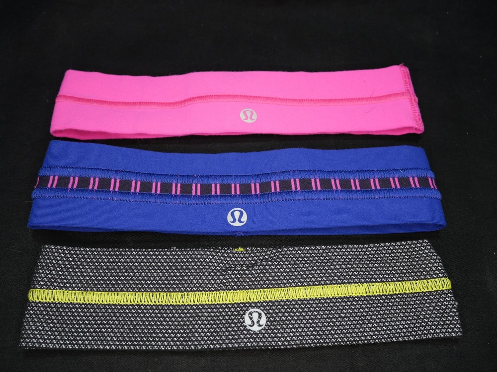 Lululemon 1 7/8″ Wide Athletic Grip Headbands OSFA Lot of 3 Head Band