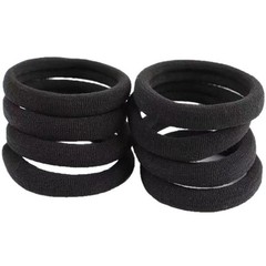 10 PCS Black Hair Ties High Stretch Elastic Ponytail Holders Hair Accessories