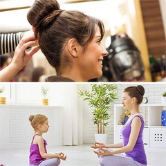 Medium Hair Donut Bun Maker Blonde Short Thin Chignon Shaper 3 Inch 2 PCS