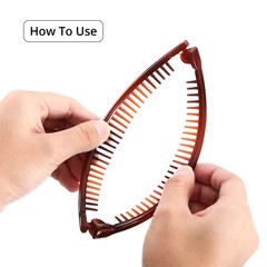 4pcs Banana Clip, Classic Clincher Combs for Women 90s Styling Hair Accessories