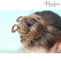Parcelona French Mystic Large 3″ Cellulose Chignon U Shaped Hair Pins(Set of 3)