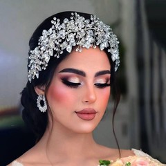 Wedding Headpiece for Bride, Bridal Headband Rhinestone Wedding Hair Accessories
