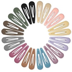 24 PCS 2.36 In Metal Snap Hair Barrettes For Women Water Matte Multiple Colors