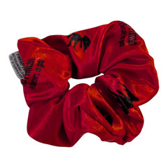 Mothman Believes in Me Satin Handmade Polyester Zipper Pocket Scrunchie