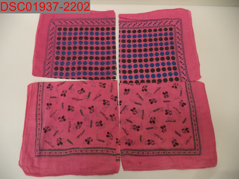 Stain, Unisex Adult 10Pk Pink w/ Mickey Mouse or Polka Dots Bandanas, One Size