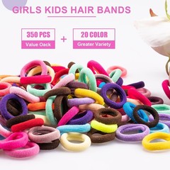 350 PCS Multicolor Cotton Hair Ties – Small Baby Hair Elastics for Kids and Girl