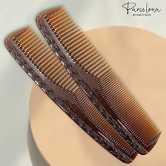Parcelona French Bordered Cellulose Acetate Toothed Large Dressing Hair Comb