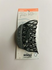 New Scunci Claw Hair Clip Gray Eco-Friendly “I Was a Plastic Bottle” Grey