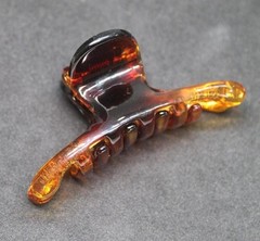 Tortoise Shell Hair Claw Clip: Glossy Brown Mini Korean Accessory