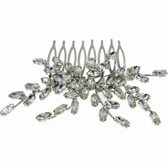 MOGHANT Hair Comb Rhinestone Crystal Bridal Wedding Silver Rose Gold